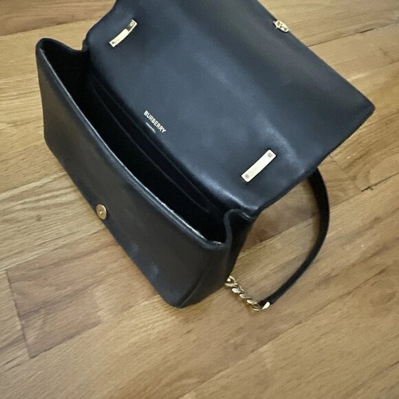 BURBERRY - Quilted Black Leather LOLA Shoulder Bag - Picture 3 of 3